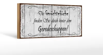 Produktbild von Holzschild Spruch 27x10cm Gerüchteküche Geredeschuppen