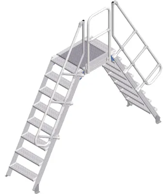 Produktbild von Zarges Überstieg 60° 600mm Stufenbreite 8 Stufen