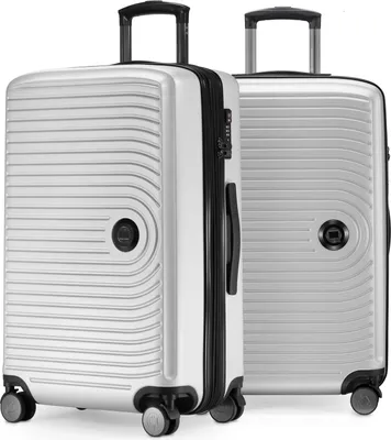 Image de HAUPTSTADTKOFFER - Mitte - Lot de 2 valises à coque dure de taille moyenne Trolleys avec soufflet extensible Trolley de voyage,blanc mat