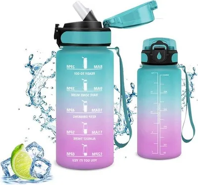 Produktbild von Trinkflasche 0,5L BPA-frei mit Strohhalm