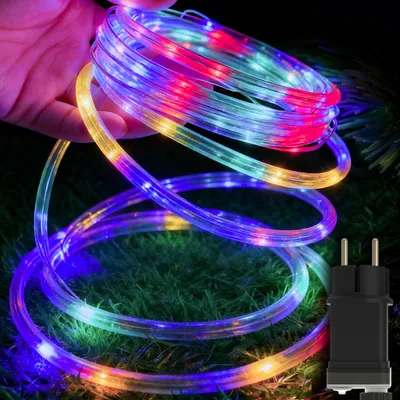Produktbild von UISEBRT LED Lichtschlauch 100m 1000 LEDs Bunt mit Fernbedienung, flexible Dekoration innen & außen, 8 Modi, Timer- und Dimmfunktion