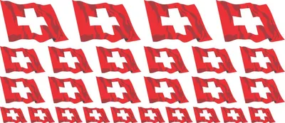 Produktbild von Mini Aufkleber Set - Pack wehend - 4x 51x31mm+ 12x 33x20mm + 10x 20x12mm- selbstklebender Sticker - Swiss-Schweiz - Flagge / Banner / Standarte fürs Auto, Büro, zu Hause und die Schule - Set of 26
