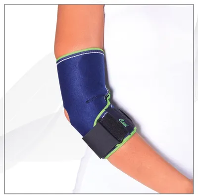 Image de Bandage de coude Premium Plus avec évidement pour capsule articulaire et double fermeture velcro MSHB5305-E
