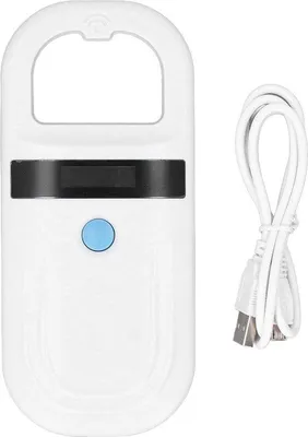 Immagine prodotto di Scanner RFID portatile per animali domestici 1342 kHz, 128 voci: gatti e cani