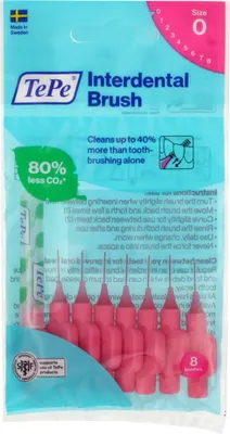 Produktbild von TePe Original Interdentalbürsten 0 rosa (0,4 mm) 8 St.