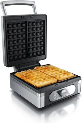 Produktbild von Arendo Waffeleisen - Waffelautomat für 2 Waffeln à 8,5 x 14,5 cm