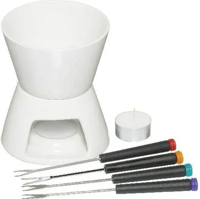 Produktbild von Kitchencraft SET OF Fondue WITH FOUR Forks Fondueset, Keramik