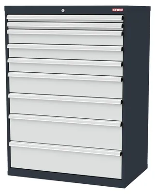 Produktbild von STIER Schubladenschrank 9 Schubladen 900 x 575 x 1220mm 80kg