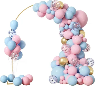 Produktbild von Metall Deko Bogen - Ballon- und Blumenbogen Ständer - Wiederverwendbarer Hintergrund - Hochzeit und Party - 2,1 x 2,4 m - Gold