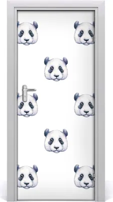 Produktbild von Tulup Türaufkleber 85x205 cm Dekorative Aufkleber Selbstklebend Wasserdichte Tapete Abnehmbar Schlafzimmer Wohnzimmer Wohnkultur - Panda Wand