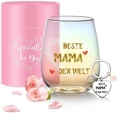 Produktbild von Personalisierbares Weinglas für Mama – Das perfekte Geschenk