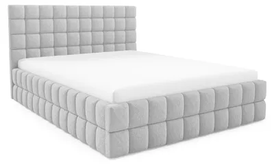 Produktbild von Polsterbett ARDELLO mit Bettkasten|Bett 180x200|Doppelbett mit Stauraum und Lattenrost|Boxspringbett-Optik|ohne Matratze|Schlafzimmer-Grau