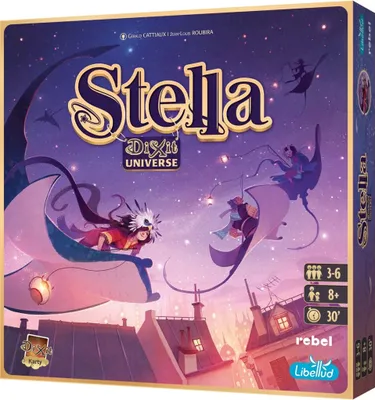 Produktbild von Stella Brettspiel – Assoziationsspiel im Dixit-Universum mit 84 Dixit- und 96 Kennwortkarten