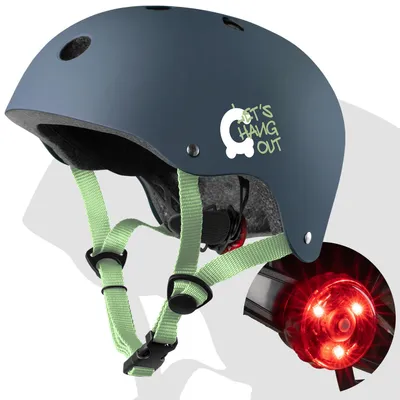 Productafbeelding van CARIBOO kinderhelm met ledverlichting, verstelbaar 48–52 cm EN1078