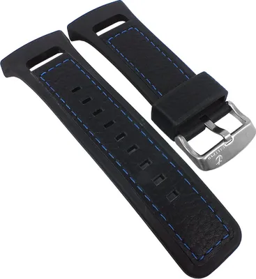 Produktbild von Calypso Uhrenarmband Kunststoff schwarz blaue Naht > K5333/3