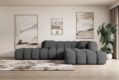 Produktbild von ALTDECOR Ecksofa in L-Form OLEA-L2 - 289x176x71 cm Grau - Corner Sofa Bett Eckcouch Couch Wohnlandschaft Cauchsofa
