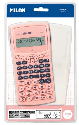 Obrázek produktu pro Milan M240, Desktop, Vědecká kalkulačka, 12 číslice/číslic, 2 řádky, Baterie / Solár, Růžová