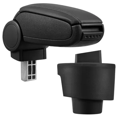 Armlehne Mittelarmlehne MAL Leder Bezug Schwarz für Seat Ibiza IV 6J 2009 – Produktansicht
