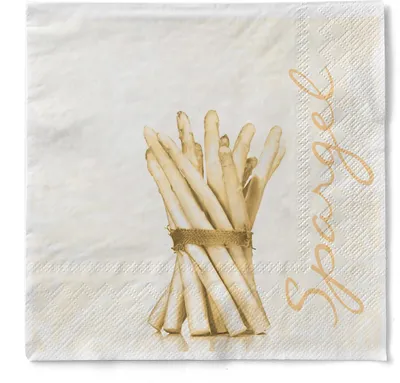 Produktbild von Sovie HORECA Serviette Spargel in Creme aus Tissue 40 x 40 cm, 3-lagig, 100 Stück