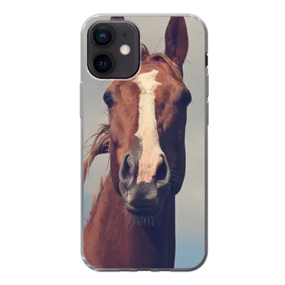 Obrázok produktu pre Kryt mobilného telefónu pre Apple iPhone 12 Kôň - Vzduch - Modrá Silikónové mäkké puzdro