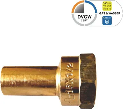 Produktbild von Sanpro Pressfitting Kupfer Einsteckstück mit Innengewinde, Größe V 15 - 3/8"