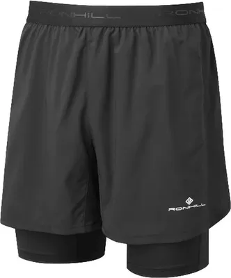 Obrázek produktu pro Kraťasy RONHILL M TECH 5" TWIN SHORT Man, all black Velikost: XL