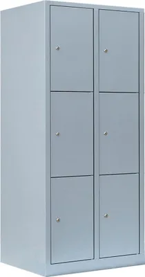 Produktbild von Schließfachschrank Wertfachschrank Fächerschrank Spind 6 Fächer Lichtgrau 523320