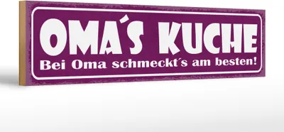 Produktbild von Holzschild  Oma`s Küche schmeckt`s am besten, 46 x 10 cm, Holzschilder Spruch Küche