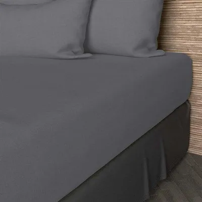 Produktbild von Unyqoos® Spannbettlaken 140 x 190 cm – Grau, 100% Baumwolle für Doppelbett, elastischer Rundumgummi, maschinenwaschbar 60 °C