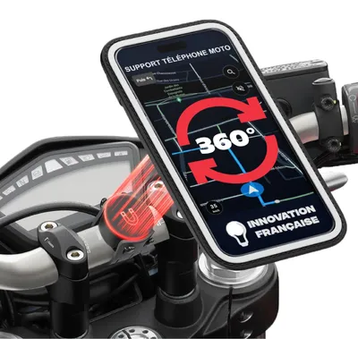 Produktbild von Shapeheart Motorrad-Handyhalterung mit Abnehmbarer Weatherproof-Hülle