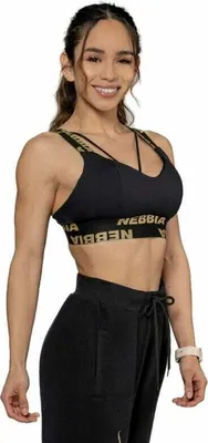 Produktbild von Nebbia Padded Sports Bra INTENSE Iconic Black/Gold XS Fitness Unterwäsche
