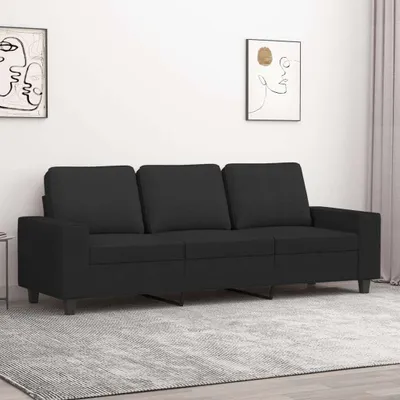 Productafbeelding van Maison Exclusive - 3-zitsbank, zwart, 180 cm, gestoffeerd