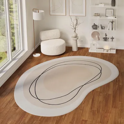 Image de Tapis Tapiso WISP : moderne, facile d'entretien, salon/chambre à coucher, 160 x 220 cm