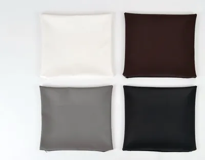 Produktbild von Kissen-hülle 40x40 cm Kissen-bezug Kunst-leder weiß, schwarz, braun oder grau , Farbe:grau
