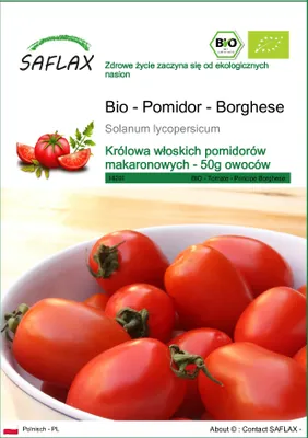 Zdjęcie produktu dla SAFLAX - Bio - Pomidor - Borghese - 10 Nasiona - Solanum lycopersicum