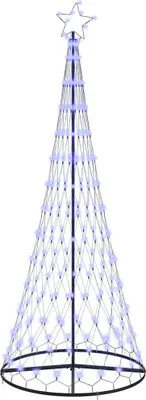 Obrázek produktu pro vidaXL LED vánoční stromek, modrá barva, 250 cm, kovová konstrukce