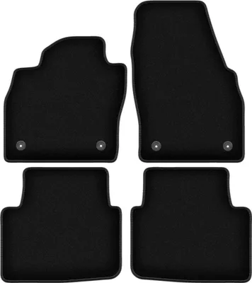 Zdjęcie produktu dla Dywaniki welurowe do Skoda Scala hatchback (2019-) - czarne dywaniki samochodowe BASIC komplet (4 szt.)