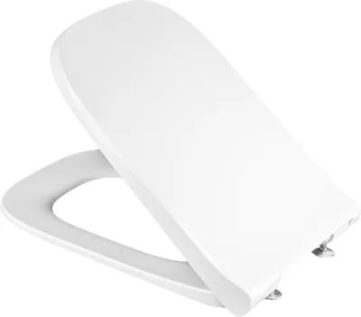 Produktbild von WC Sitz - Toilettensitz - für Geberit Smyle Square - Weiß - 44x36 Cm - Antibakteriell - Duroplast - Toilettendeckel