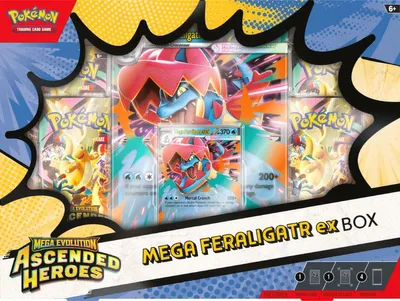Zdjęcie produktu dla Pokémon TCG: Ascended Heroes - Mega Feraligatr ex Box