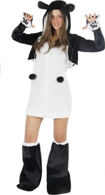 Produktbild von y Pandabär Kostüm für Damen Damenkostüm Gr. S-XL, Größe:L