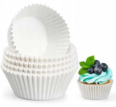 Obrázek produktu pro Elhandel Papírové formičky na muffiny na pečení 100 ks bílé