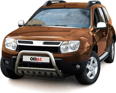 Image de Pare-Buffle Avant Pour Dacia Duster 2010-2013 en Acier Inoxy Argent