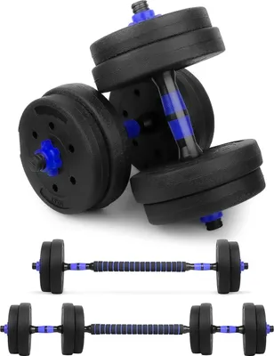 Produktbild von wuuhoo I Kurzhantelset 10kg mit Kunststoffscheiben 30mm I 2er Set I Hantelset aus Kunststoff und Sternverschluss