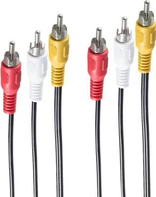 Image de shiverpeaks BS90024-10 Adaptateur de câble vidéo 10 m 3 x RCA noir (BS90024-10)