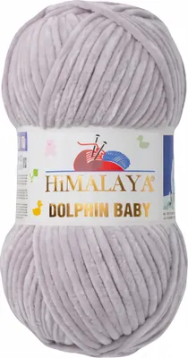 Produktbild von Strickfein Himalaya Dolphin Baby super Bulky Chenille Garn Wolle strickgarn 100 gr 80357 - mausgrau
