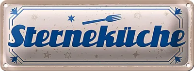 Produktbild von Blechschild Spruch 27x10cm Sterneküche Dekoration