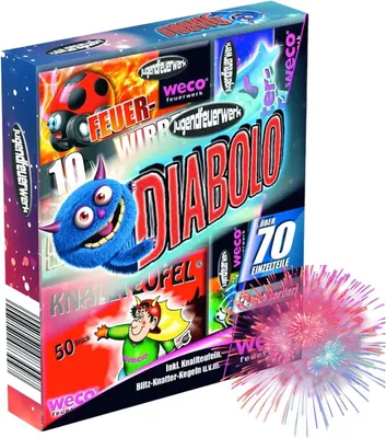 Immagine prodotto di Diabolo XXL Party Set - 70 pezzi per Capodanno 2026 e Capodanno sicuro (Diabolo)