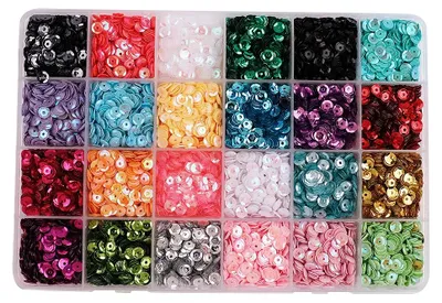 Immagine prodotto di Paillettes, colori vivaci, forma rotonda, S2