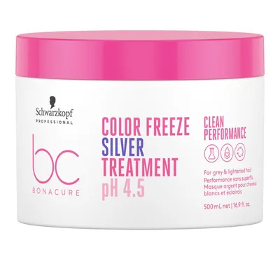 Produktbild von Schwarzkopf Professional BC Bonacure Color Freeze Silver Treatment pH 4.5 Clean Performance Haarmaske für die Neutralisierung der gelben Töne 500 ml