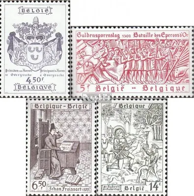 Produktbild von Briefmarken Belgien 1977 Mi 1908-1911 (kompl.Ausg.) postfrisch Historische Gedenktage